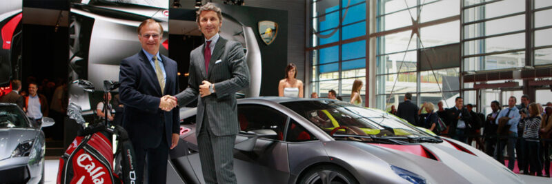 Leadership of Lamborghini and Callaway at joint promotional event with LOMA Media