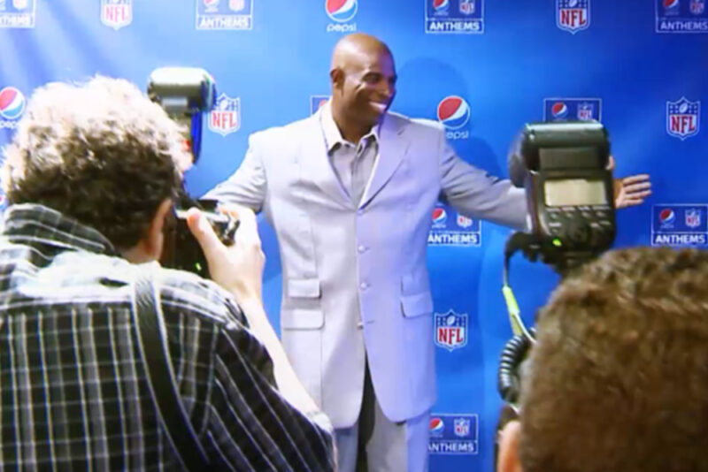 Football Athlete with Pepsi branded background in Directv Ad made by LOMA Media