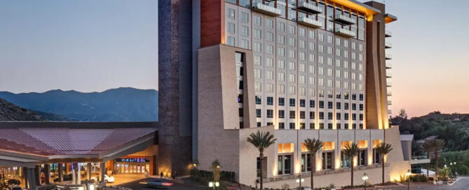 Sycuan Casino Hotel during sunset